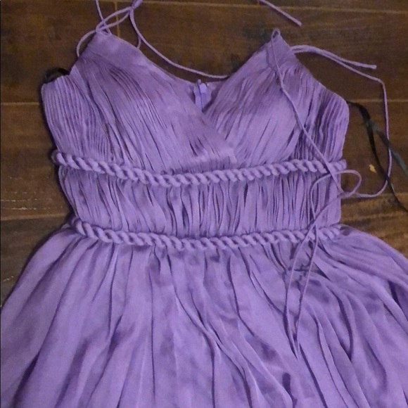 Beautiful flowy chiffon purple cocktail dress - Picture 2 of 4